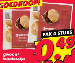 Nettorama Gwoon kaiserbroodjes aanbieding