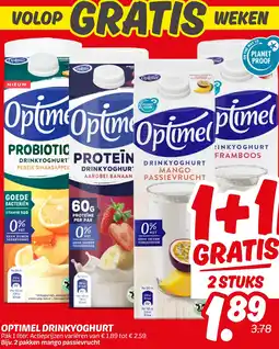 Dekamarkt Optimel drinkyoghurt aanbieding