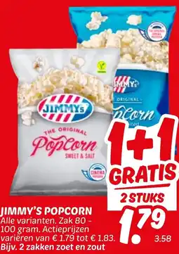 Dekamarkt Jimmy's popcorn aanbieding