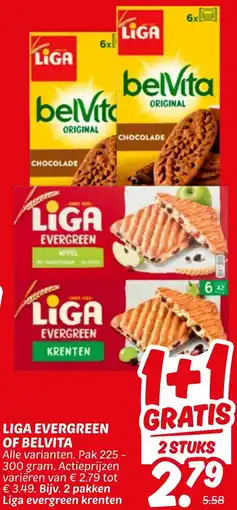 Dekamarkt Liga evergreen of belvita aanbieding