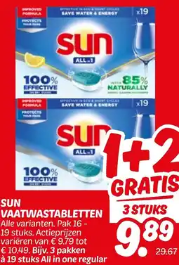 Dekamarkt Sun vaatwastabletten aanbieding