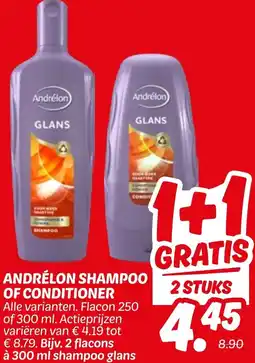 Dekamarkt Andrélon shampoo of conditioner aanbieding