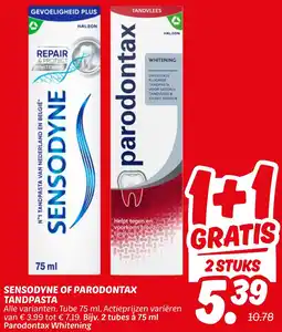 Dekamarkt Sensodyne of parodontax tandpasta aanbieding