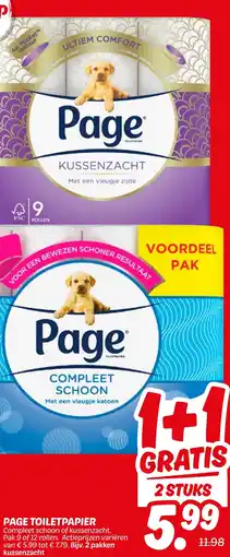 Dekamarkt Page toiletpapier aanbieding