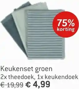 Dekamarkt Keukenset groen aanbieding