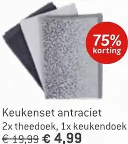 Dekamarkt Keukenset antraciet aanbieding