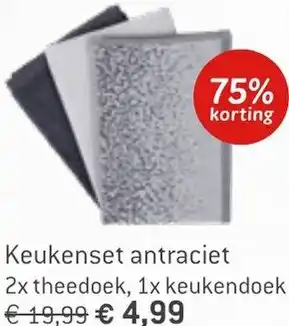 Dekamarkt Keukenset antraciet aanbieding