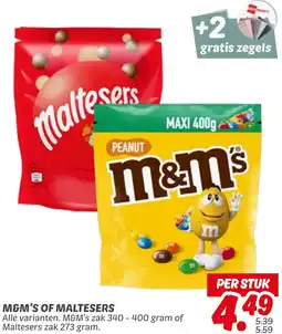 Dekamarkt M&m's of maltesers aanbieding