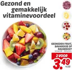 Dekamarkt Gesneden fruit, bavaroise of rauwkost aanbieding