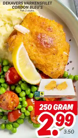 Dekamarkt Dekavers varkensfilet cordon bleu's aanbieding