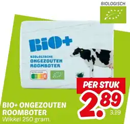 Dekamarkt Bio+ ongezouten roomboter aanbieding
