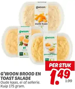 Dekamarkt G'woon brood en toast salade aanbieding
