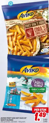 Dekamarkt Aviko friet van het huis of wavy blends aanbieding