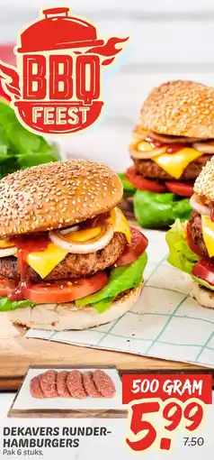 Dekamarkt Dekavers runderhamburgers aanbieding