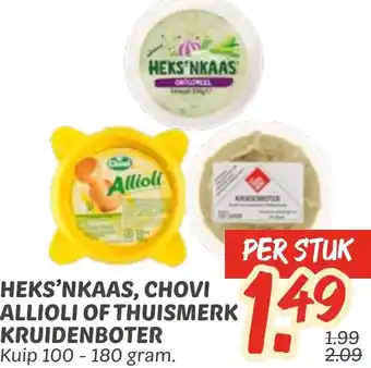 Dekamarkt Heks'nkaas, chovi allioli of thuismerk kruidenboter aanbieding