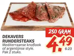 Dekamarkt Dekavers rundersteaks aanbieding