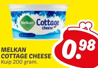 Dekamarkt Melkan cottage cheese aanbieding