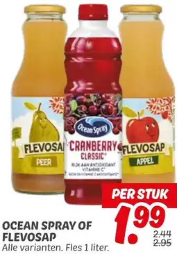 Dekamarkt Ocean spray of flevosap aanbieding