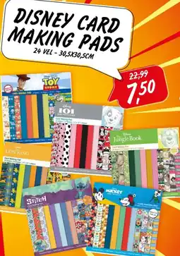 Boekenvoordeel DISNEY CARD MAKING PADS aanbieding