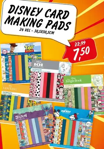 Boekenvoordeel DISNEY CARD MAKING PADS aanbieding