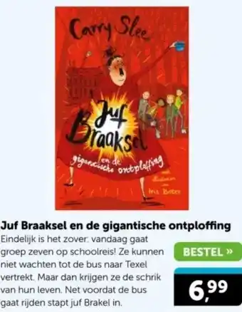 Boekenvoordeel Juf Braaksel en de gigantische ontploffing aanbieding