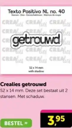 Boekenvoordeel Crealies getrouwd aanbieding