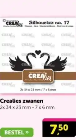 Boekenvoordeel Crealies zwanen aanbieding
