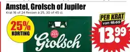 Dirk Amstel, Grolsch of Jupiler aanbieding