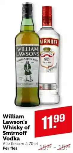 Coop William Lawson's Whisky of Smirnoff Vodka aanbieding