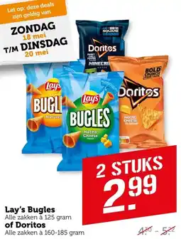 Coop Lay's Bugles of Doritos aanbieding