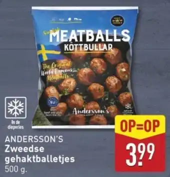 ALDI ANDERSSON'S Zweedse gehaktballetjes aanbieding