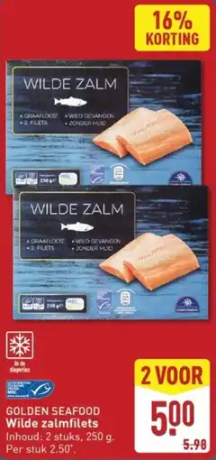 ALDI GOLDEN SEAFOOD Wilde zalmfilets aanbieding