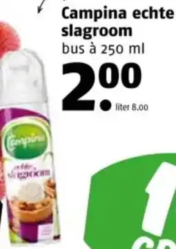 Poiesz Campina echte slagroom aanbieding
