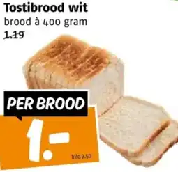 Poiesz Tostibrood wit aanbieding