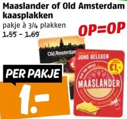 Poiesz Maaslander of Old Amsterdam kaasplakken aanbieding