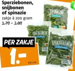 Poiesz Sperziebonen, snijbonen of spinazie aanbieding