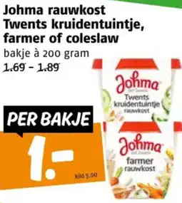 Poiesz Johma rauwkost Twents kruidentuintje, farmer of coleslaw aanbieding