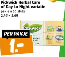 Poiesz Pickwick Herbal Care of Day to Night variatie aanbieding