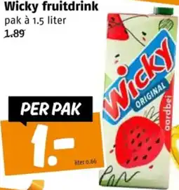 Poiesz Wicky fruitdrink aanbieding