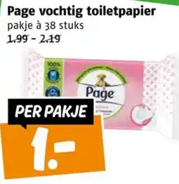 Poiesz Page vochtig toiletpapier aanbieding