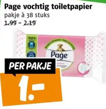 Poiesz Page vochtig toiletpapier aanbieding