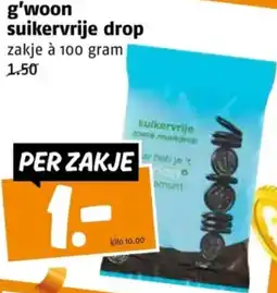 Poiesz G'woon suikervrije drop aanbieding