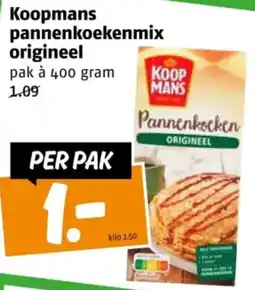 Poiesz Koopmans pannenkoekenmix origineel aanbieding