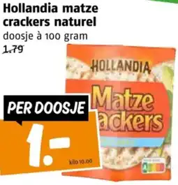 Poiesz Hollandia matze crackers naturel aanbieding