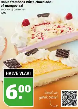 Poiesz Halve framboos witte chocolade of mangovlaai aanbieding