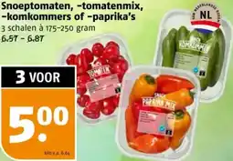 Poiesz Snoeptomaten, tomatenmix, komkommers of paprika's aanbieding