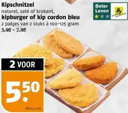 Poiesz Kipschnitzel, kipburger of kip cordon bleu aanbieding