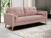 Bol.com Vente-unique Driezitsbank van stof met woleffect TATUM - Roze aanbieding