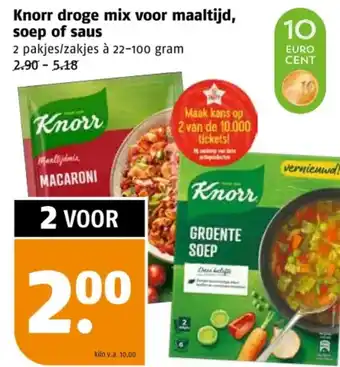 Poiesz Knorr droge mix voor maaltijd, soep of saus aanbieding