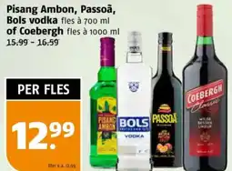 Poiesz Pisang Ambon, Passoã, Bols vodka of Coebergh aanbieding